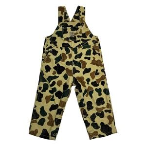 Toddler Carhartt Duck Camo 1pc Bib Overalls Size 24 M 2T 100% Cotton Hunting